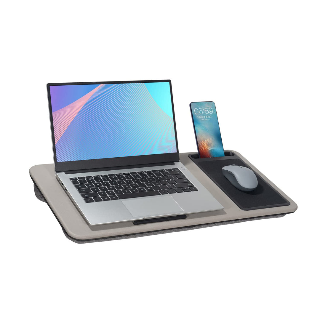 Schossschreibtisch, tragbarer Laptop-Schreibtisch mit Kissen-Kissen, passend für Laptops bis zu 17 Z