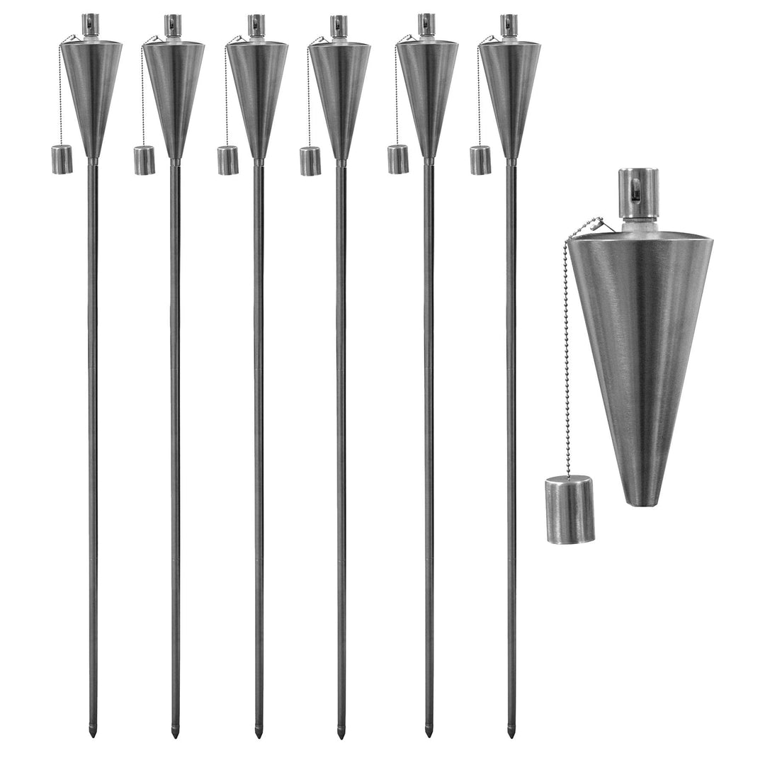 Harbour Housewares Gartenfackel - Paraffin-/Ölfackel - Dreieckiges Design - 1460 mm - 6 Stück