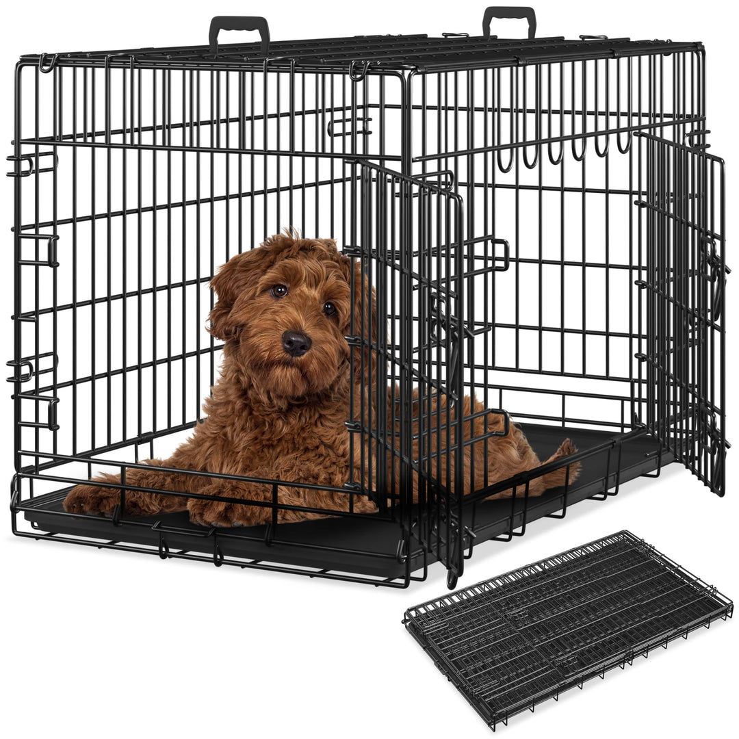tectake® Hundekäfig, Hundegitter Box, Dog Kennel, Hundebox faltbar, Transportbox stabil, für Hunde u