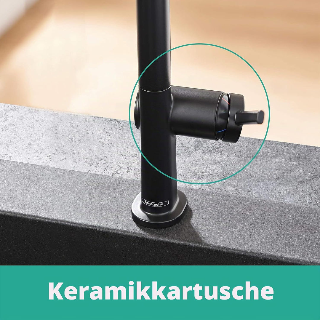 hansgrohe Küchenarmatur Talis M54 (Wasserhahn Küche, 360° schwenkbar, hoher Komfort-U-Auslauf 220mm,