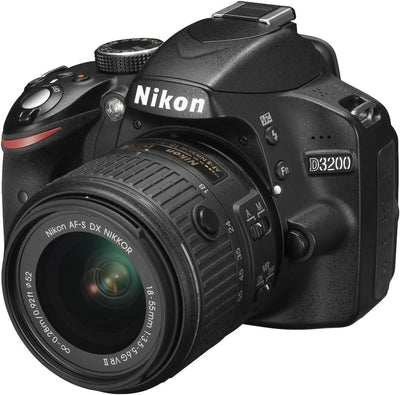 Nikon D3200 SLR-Digitalkamera (24 Megapixel, 7,4 cm (2,9 Zoll) Display, Live View, Full-HD) Kit inkl