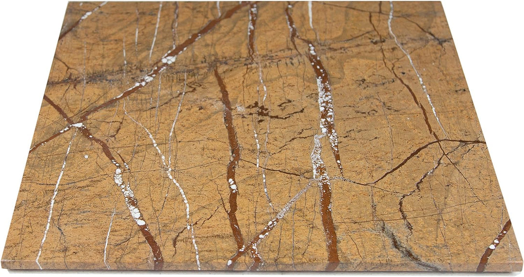 Design Servierplatte aus Marmor, quadratisch massiv Naturstein Unikat Steinmetzarbeit, elegant, als