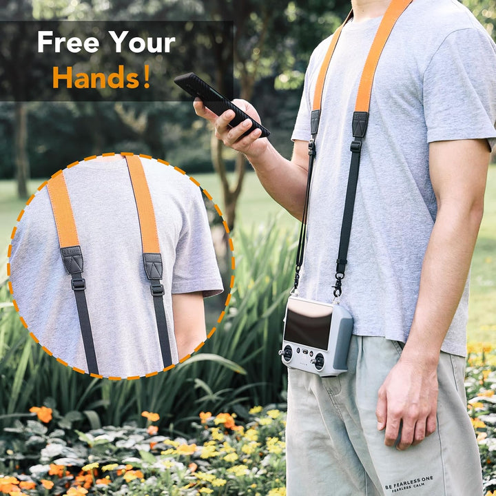 Lykus Gurt/Schlüsselband/Strap/Lanyard für DJI RC/RC 2/RC Pro/RC Plus, Orange Riemen, Dreieckige Sch