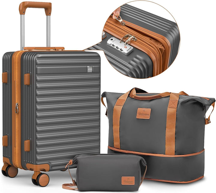 Joyway Hartschalen Koffer Set 3 Stück,Handgepäck Reisekoffer 4 Rollen Leicht, Rollkoffer mit Trolley