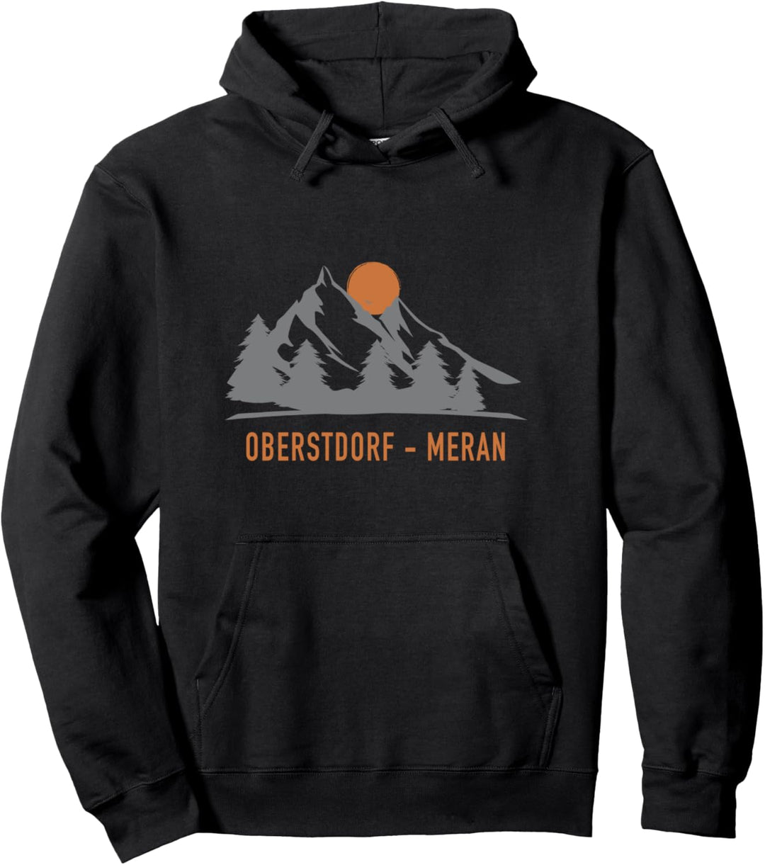 Oberstdorf Meran Fernwanderweg E5 Alpenüberquerung Pullover Hoodie
