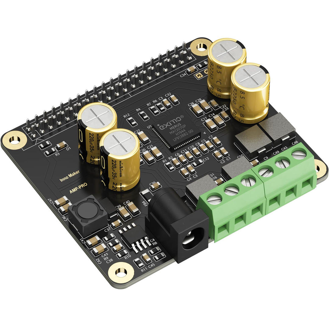 InnoMaker Audio-Verstärker 2x80W Spitzenausgang Klasse D HiFi AMP Pro V2 HAT, mit 192 kHz/24-Bit MA1