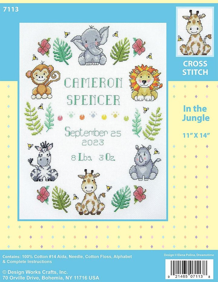 Design Works Crafts Janlynn Kreuzstich-Zählmuster-Set, Motiv Dschungel