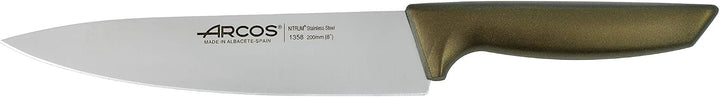 Arcos Niza - Küchenmesser-Set 3 Stück (Gemüse + Küche + Koch) - Metallisches Gold Estandar Metallic-