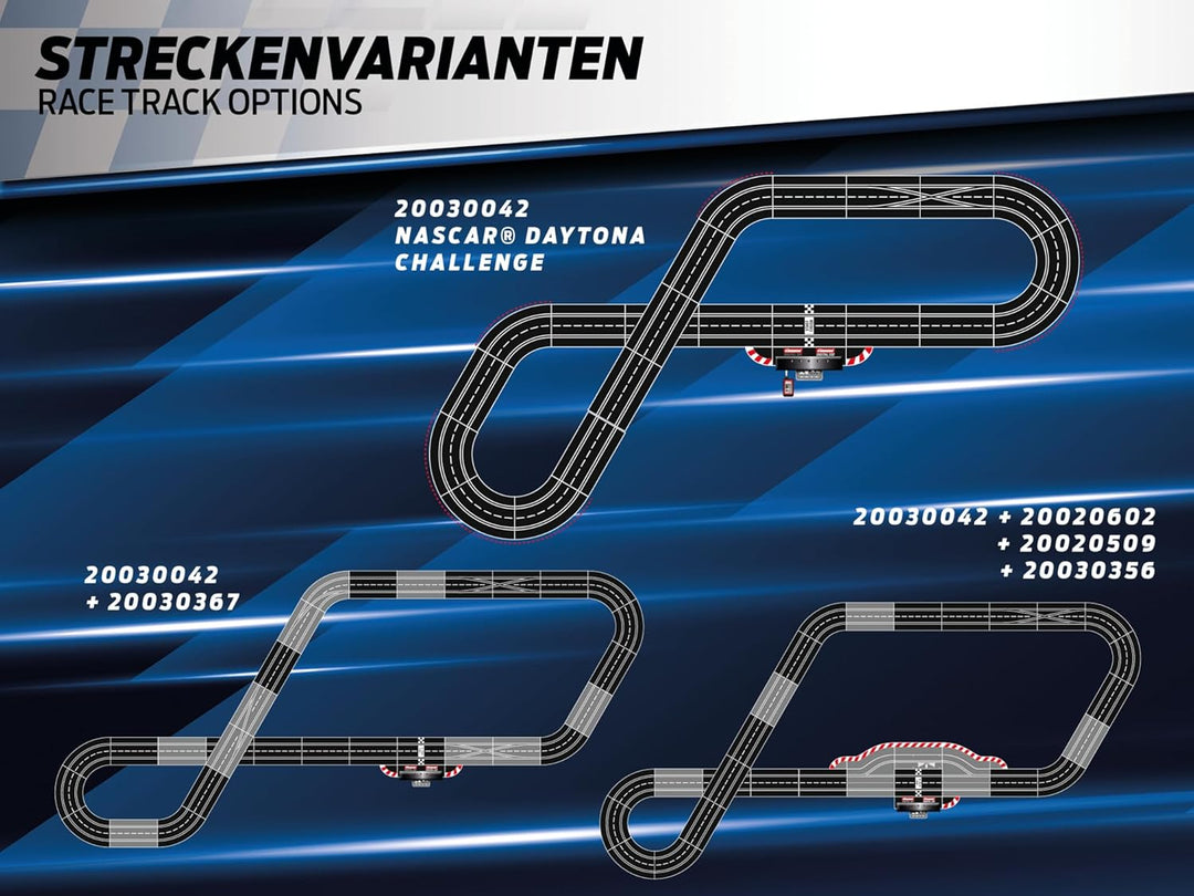 Carrera - 20030042 - Carrera Digital 132 | NASCAR Rennbahn-Set | Carrera Bahn und lizensierte Slotca