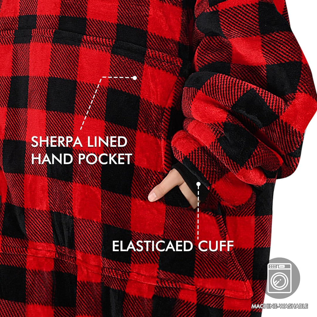 Catalonia Classy Oversized Sherpa Hoodie Decke, grosses Kapuzen-Sweatshirt für Frauen, weiche gemütl