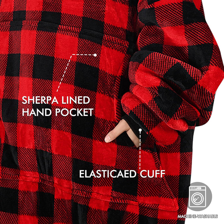 Catalonia Classy Oversized Sherpa Hoodie Decke, grosses Kapuzen-Sweatshirt für Frauen, weiche gemütl