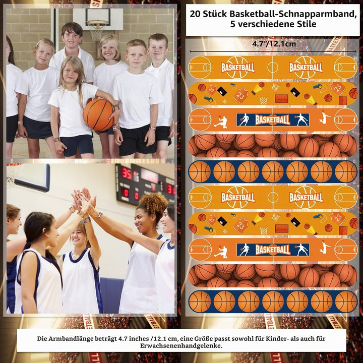 Basketball Partygeschenke 150Pcs Basketball Party Zubehör Basketball Armbänder Baseball Aufkleber Mi