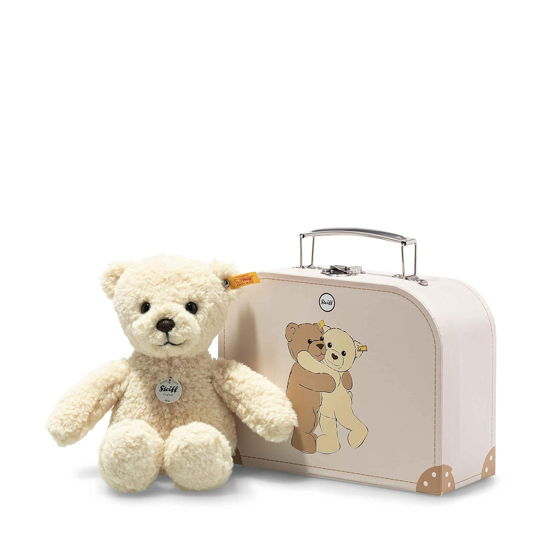 Steiff 114038 Teddybär Mila - 21 cm - Kuscheltier - vanille im Koffer Autumn Blonde, Autumn Blonde