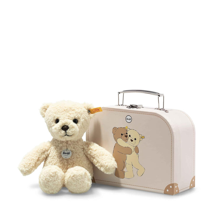 Steiff 114038 Teddybär Mila - 21 cm - Kuscheltier - vanille im Koffer Autumn Blonde, Autumn Blonde