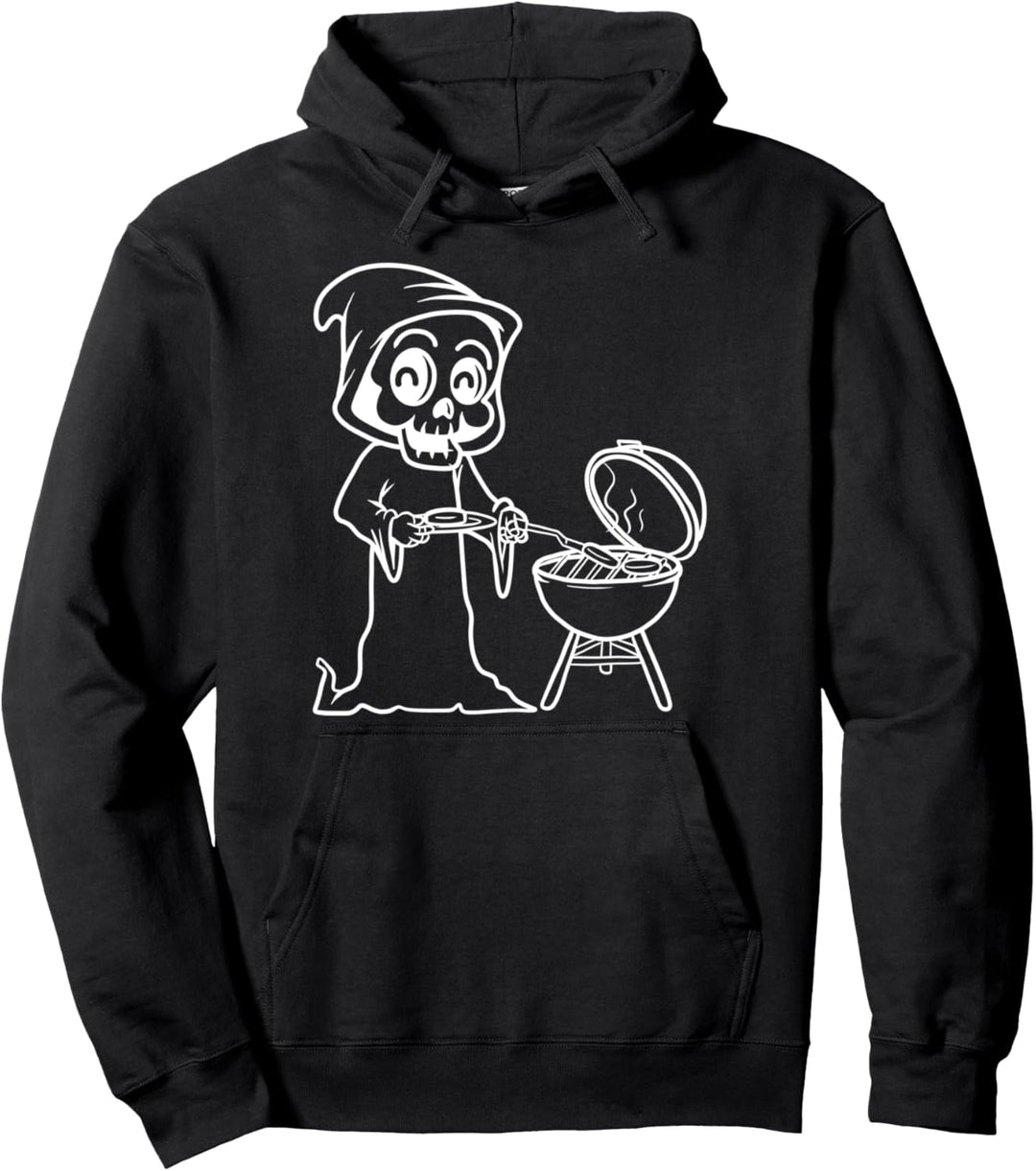 Lustiger Sensenmann-Grillpullover Männer Frauen Kinder Pullover Hoodie