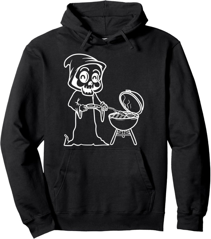 Lustiger Sensenmann-Grillpullover Männer Frauen Kinder Pullover Hoodie