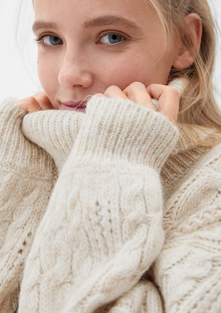 Q/S designed by Damen Strickpullover S Weiss, S Wei&#xDF;