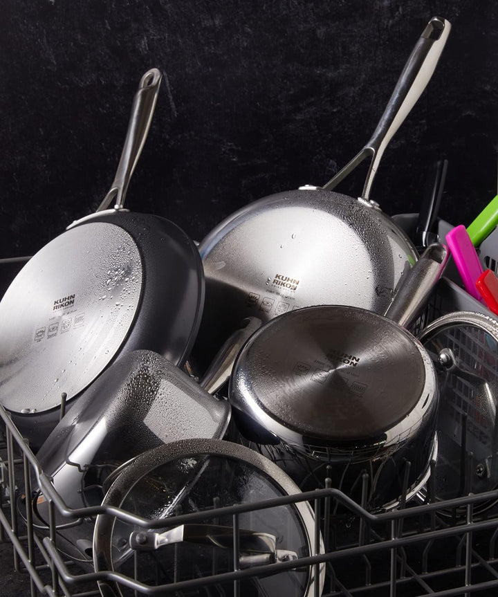 KUHN RIKON Easy Pro Bratpfanne beschichtet, Aluminium, Induktion, 24 cm, Schwarz 24cm, 24cm