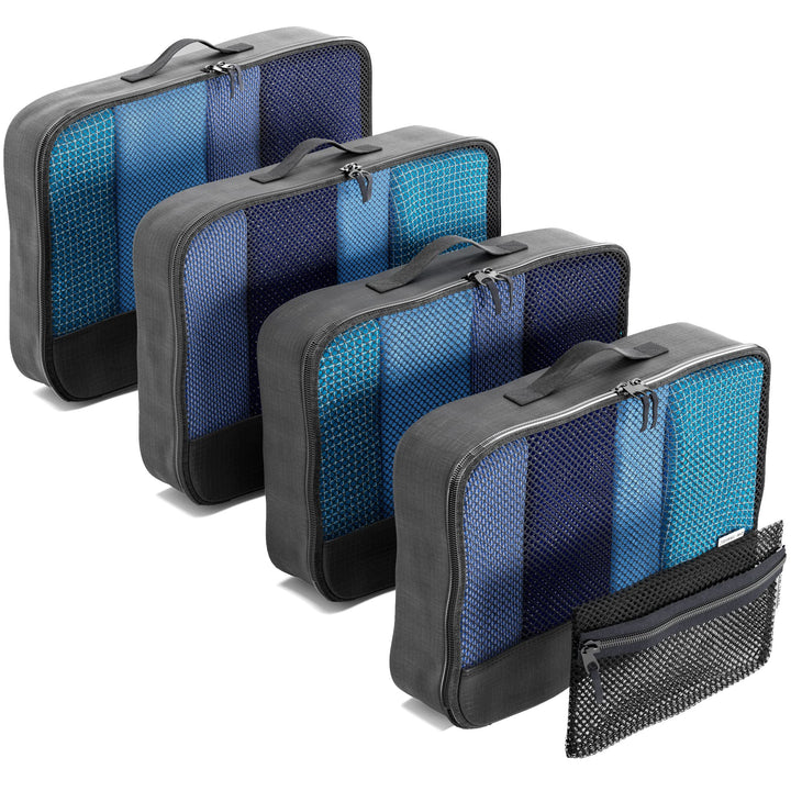 OW-Travel Koffer Organizer Set Schwarz Mittel, leicht zu organisieren, Kofferorganizer Packtaschen S