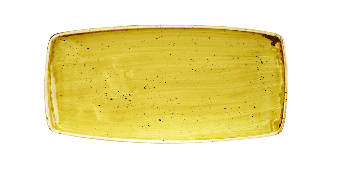 Churchill Stonecast -Oblong Plate Platte- 29,5x15cm, Farbe wählbar (Mustard Seed Yellow)