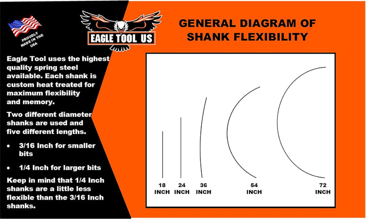 Eagle Tool Flexible Kombination Schraube Point Installer Bit für Holz (1 Stück), 9/16 in, 1 9/16 in.