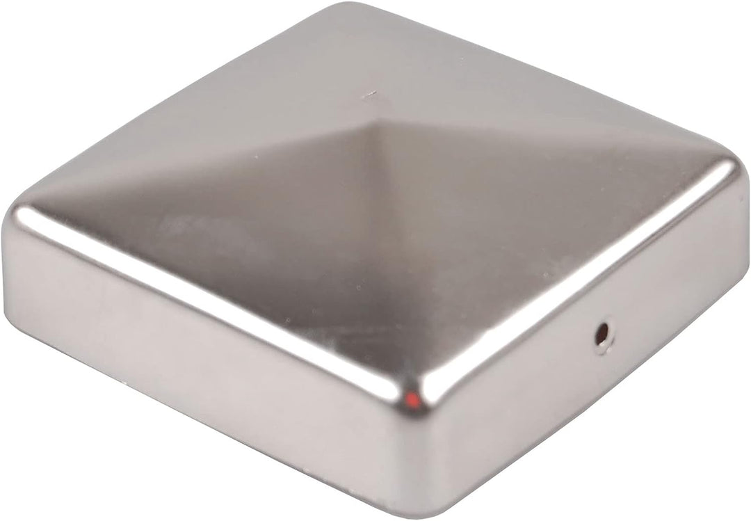 10x Edelstahl Pfostenkappe Abdeckkappe für Pfosten Pyramide 71 mm 7x7 cm