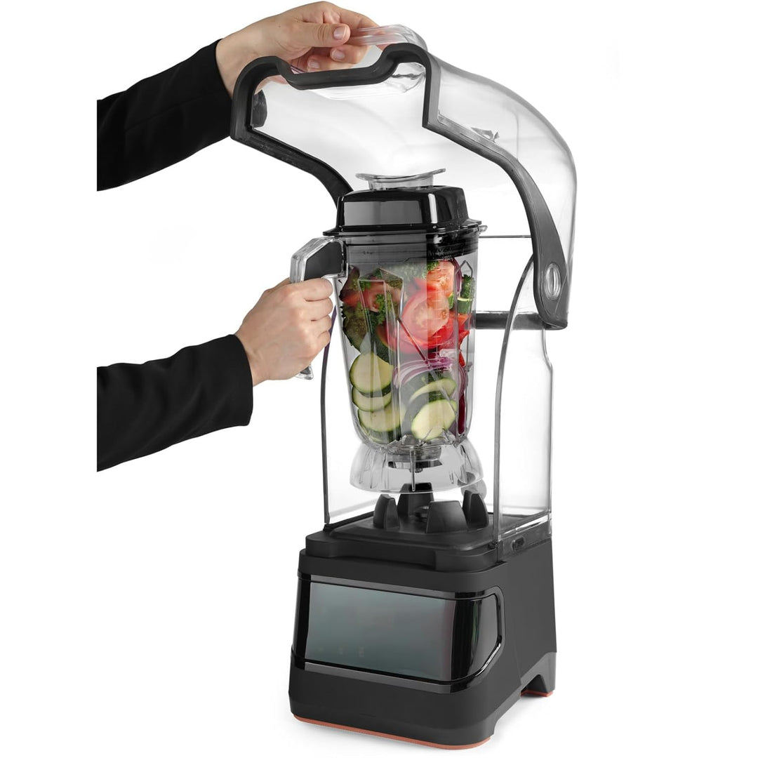 HENDI Standmixer, Touch, mit schalldämmender Schutzhaube, Inkl. 2,5 Liter-Kanne, temperaturbeständig