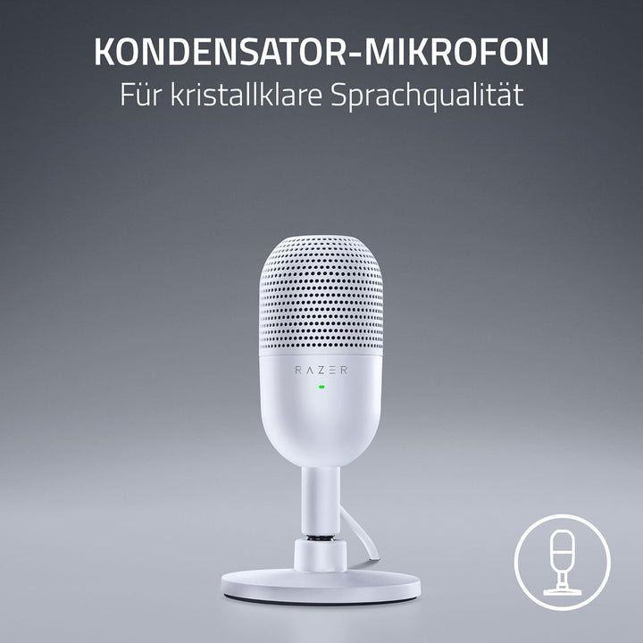 Razer Seiren V3 Mini - Ultrakompaktes USB-Mikrofon (14mm Kondensatormikrofon, Supernierencharakteris