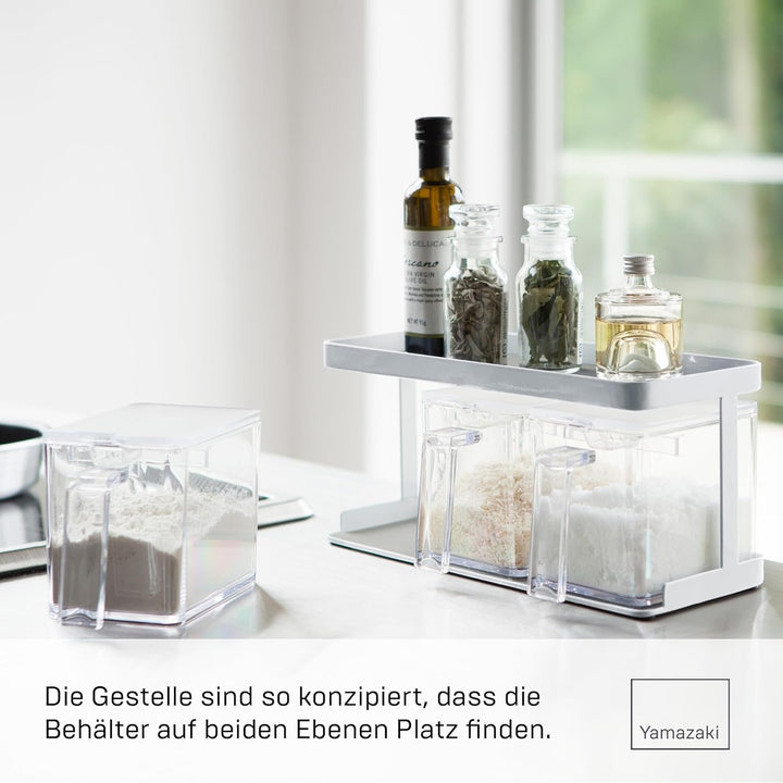 Seasoning box X3 & Rack - Tower - white