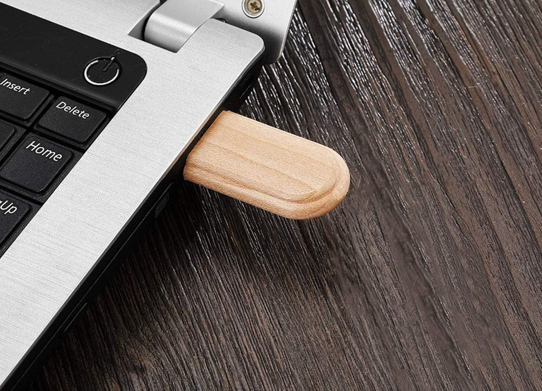 Anloter Wood Flash Drives 5 Pack Wooden USB Drive 32GB USB 2.0 Thumb Drive USB Flash Drive Wooden Me