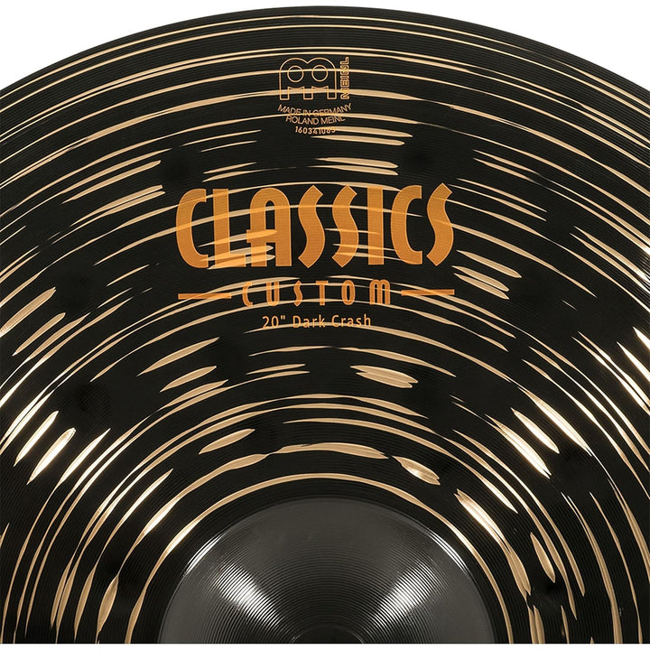 Meinl Cymbals Classics Custom Dark Crash 20 Zoll (Video) Schlagzeug Becken (50,80cm) B12 Bronze, Dun