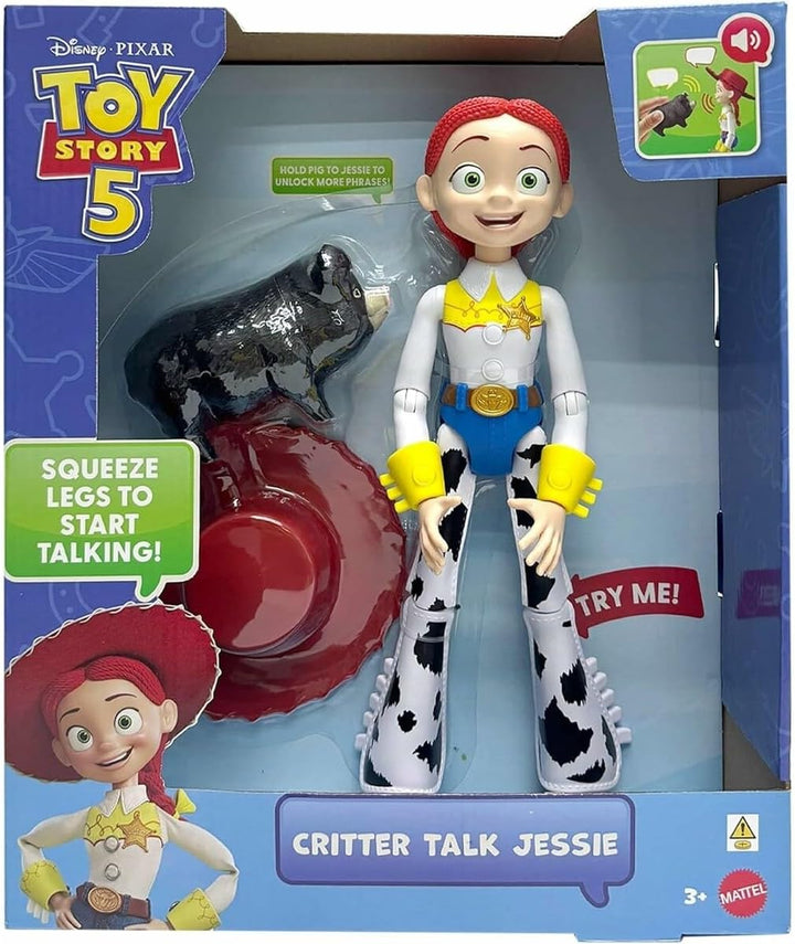 Mattel Disney Pixar Toy Story 5 – Sprechende Jessie, 30 cm grosse Actionfigur mit beweglichen Gelenk