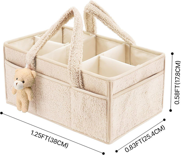 Baby Wickeltasche Organizer，Baby-Windel-Caddy Organizer für Wickeltisch，Multifunktional Tragbar Wick