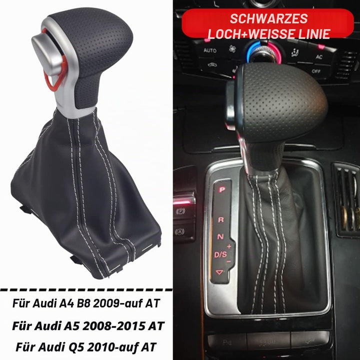 Hacreyatu Automatisch Leder Auto Schaltknauf Stick Gaiter Boot Frame Kit für A-udi A4 B8 A5 Q5 (Nero