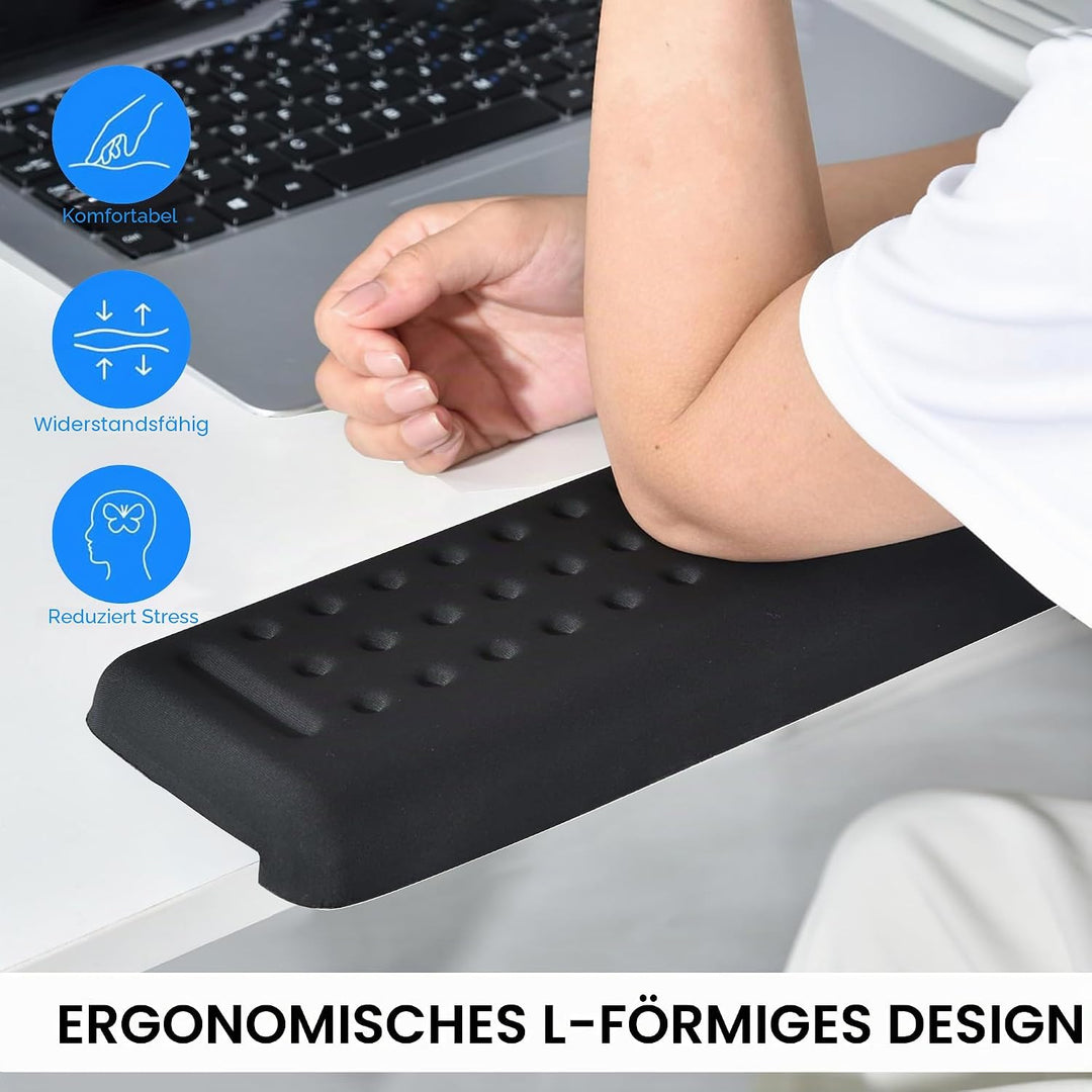 2PCS Handballenauflage Tastatur, L-förmige Armauflage Schreibtisch 30x10cm | Ergonomische Handgelenk