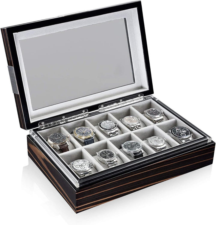 Uhrenbox mit Sichtfenster Executive 10 - Makassar