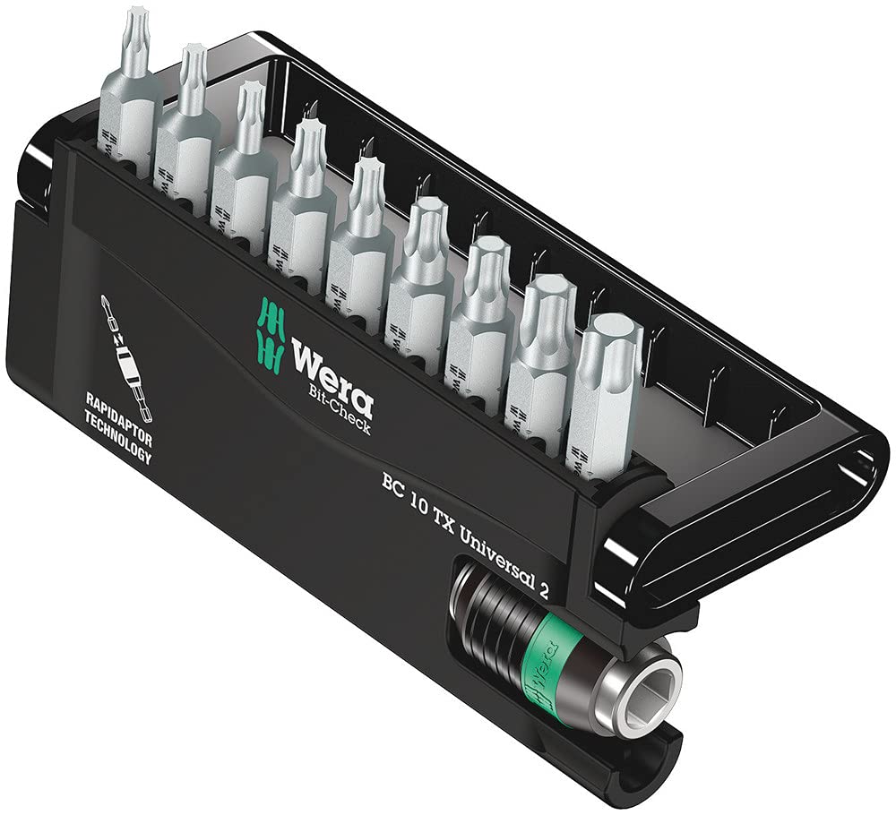 Wera Bit-Sortiment, Bit-Check 10 TX Universal 2, 10-teilig, 05057115001, Bit-Check 10 TX Universal 2
