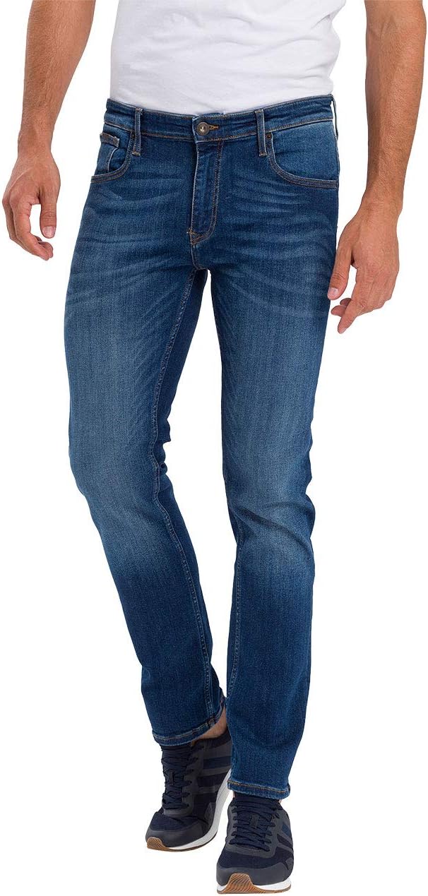 Cross Herren Damien Slim Jeans, Blau (Mid Blue Used 017), 38W / 36L EU