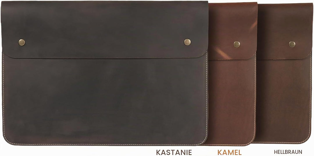 MegaGear Genuine Leather MacBook Bag 13.3 Inch - Chestnut Chestnut 13-13.3 inches, Chestnut 13-13.3