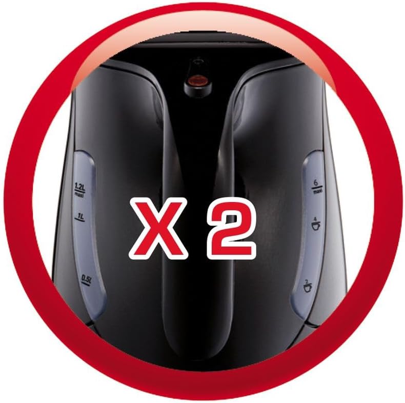Moulinex BY1078 Wasserkocher | 1.2 L | Herausnehmbarer Kalkfilter | 360°-Sockel | 2.400 W Leistung |