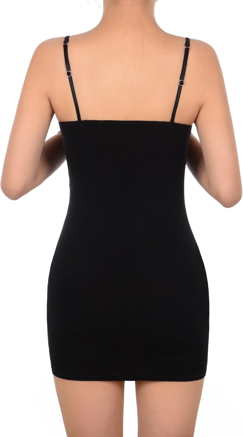 WILLBOND 3 Pieces Women Basic Long Tanks Adjustable Spaghetti Strap Camisole Top Set Von Farben 1 S,