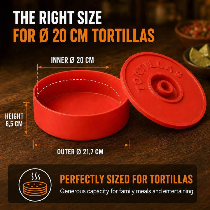 A TODA LECHE Tortilla Warmhalter - Mexikanischer Tortillero zum Warmhalten Tortillas – Quesadillas –