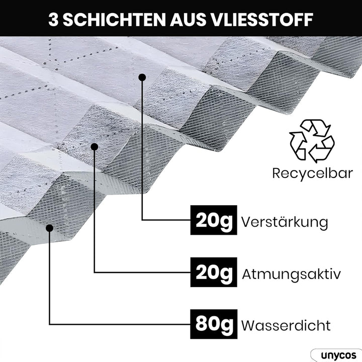 unycos - 6 Stück | 35L Aufbewahrungstasche, Kleideraufbewahrungstaschen, Stoff mit Transparentem Fen