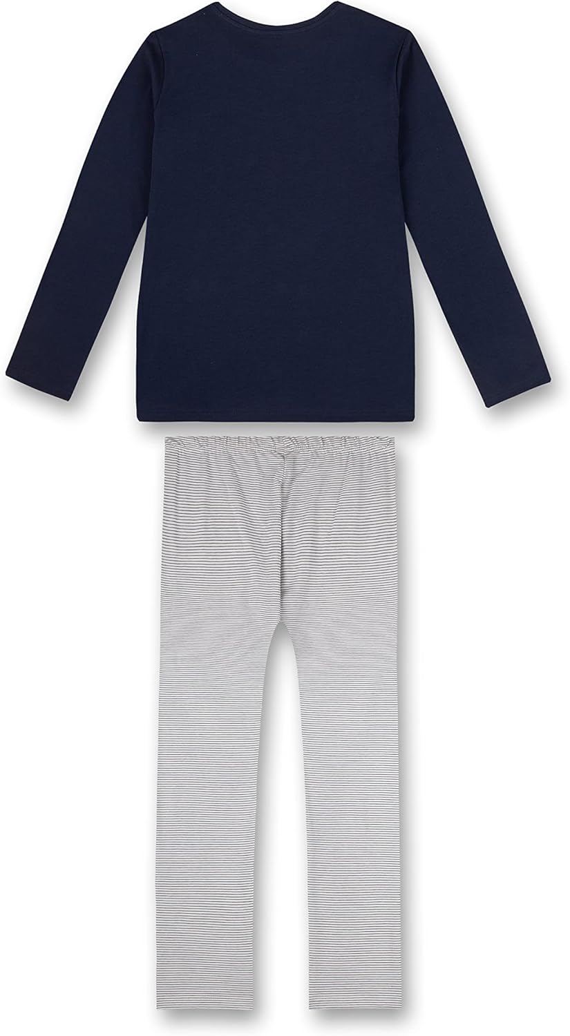 Sanetta Mädchen-Schlafanzug Dunkelblau | Bequemer Schlafanzug für Mädchen lang. | Pyjamaset Grösse 1