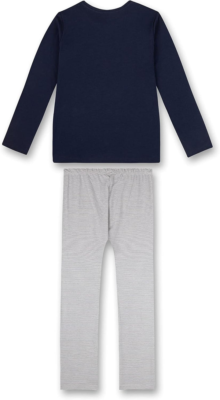 Sanetta Mädchen-Schlafanzug Dunkelblau | Bequemer Schlafanzug für Mädchen lang. | Pyjamaset Grösse 1