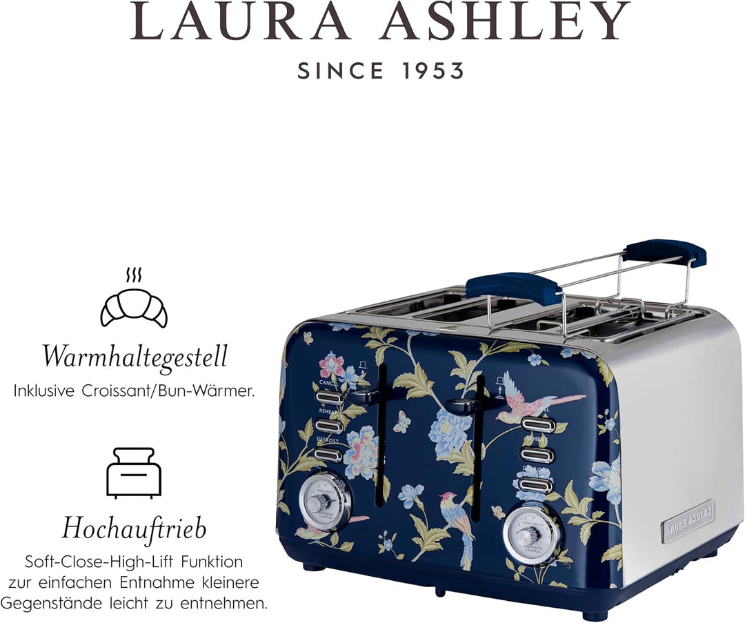 Laura Ashley Toaster und Wasserkocher Set von VQ (Elveden Marine, Elektrischer Wasserkocher und 4-Sc