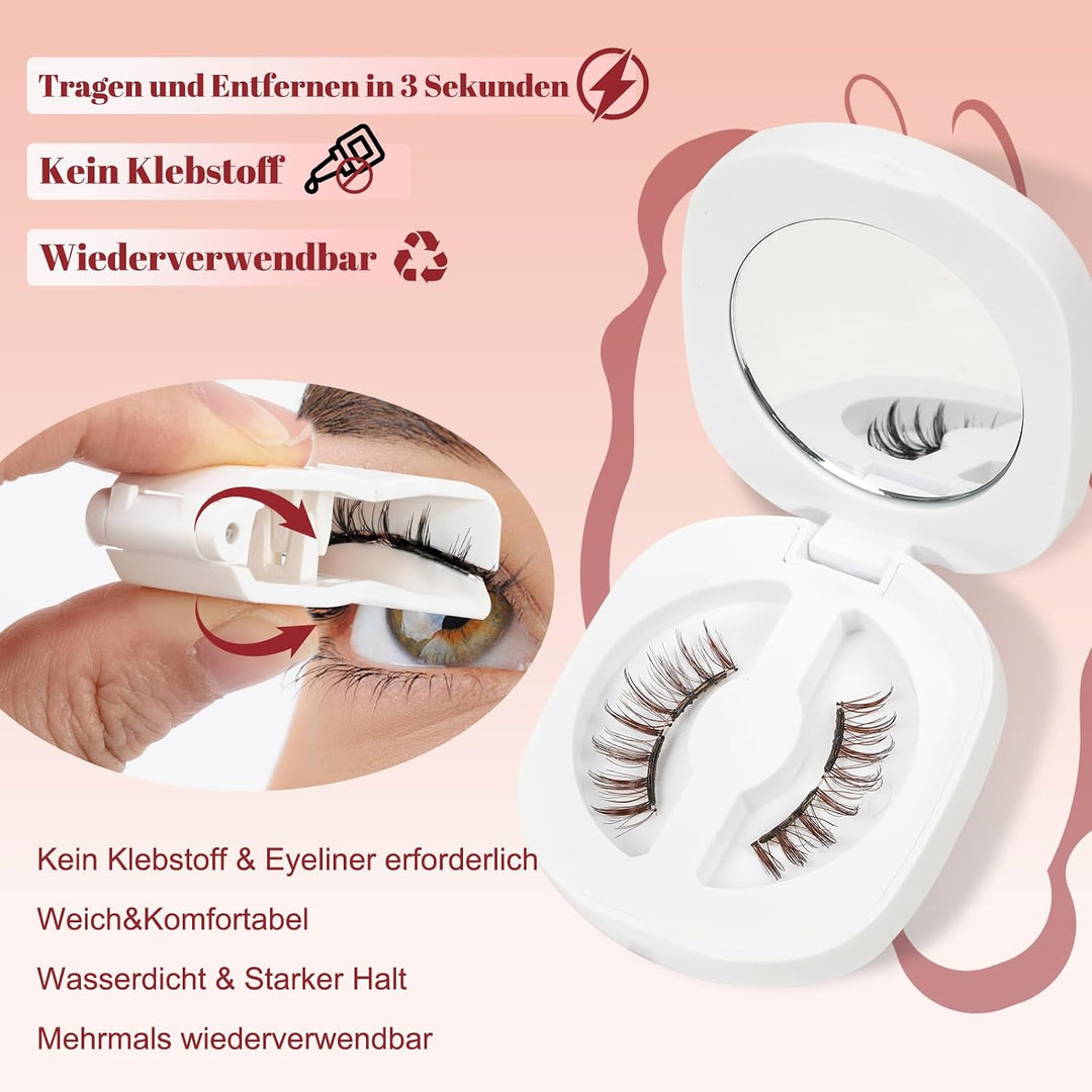 Higu clace Magnetische Wimpern,Magnet Wimpern Ohne Eyeliner,Magnetische Wimpern mit Applikator,Wimpe