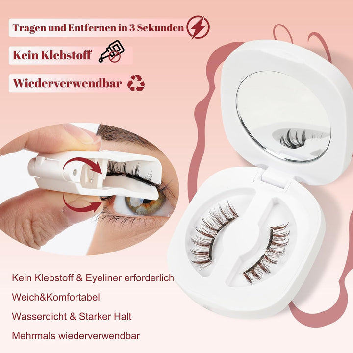 Higu clace Magnetische Wimpern,Magnet Wimpern Ohne Eyeliner,Magnetische Wimpern mit Applikator,Wimpe