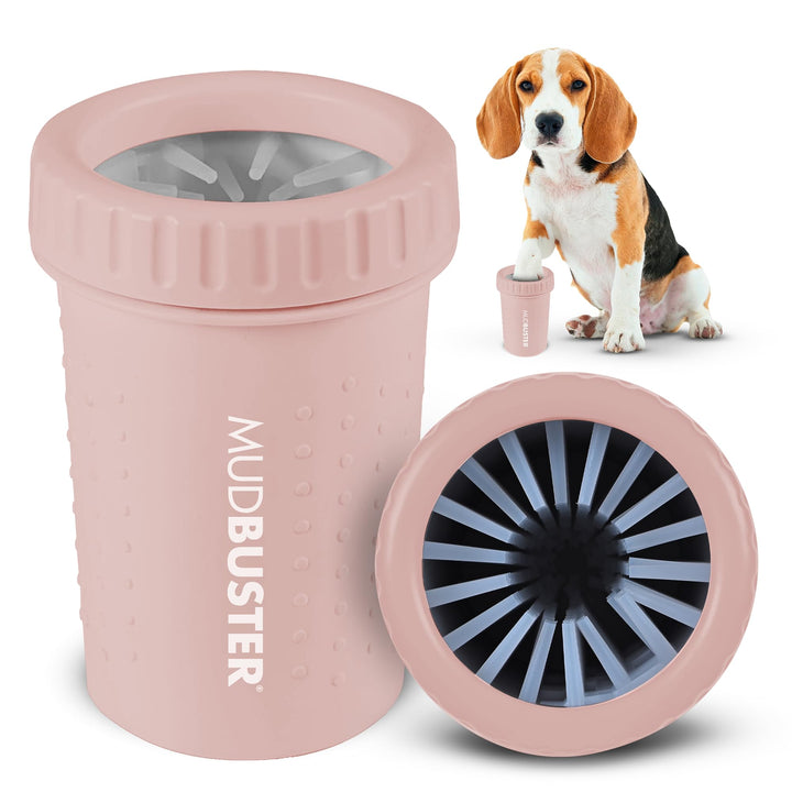 Dexas MudBuster Medium Dog Paw Cleaner in Rouge, Portable Paw Washer for Muddy Paws, Dog Foot Cleani