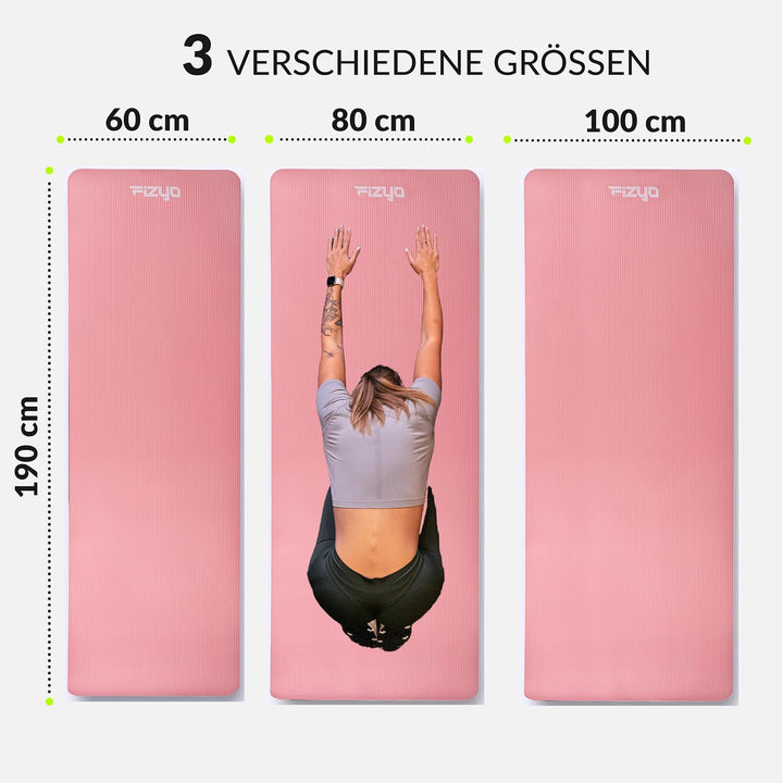 Fizyo Rutschfeste Yogamatte aus NBR-Schaum 190×100×1,5 cm – Extra Grosse Fitness- und Gymnastikmatte